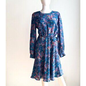 LIberty Art Fabrics Abstract Colourful Print SILK Dress 12